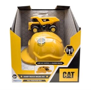 CAT Dump Truck Micro RC Toy Vehicles. Hard Hat Controls & Charges Car. Brand New